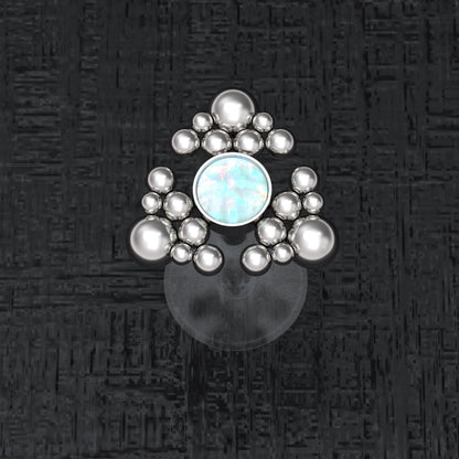 Opal Lip Piercing Bioflex - TitaniumFashion