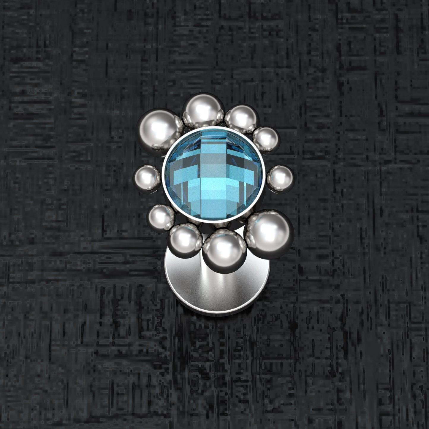 Lip Ring CZ - TitaniumFashion