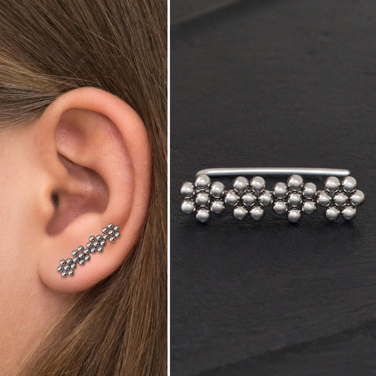 Surgical Steel Ear Crawler Earrings - TitaniumFashion