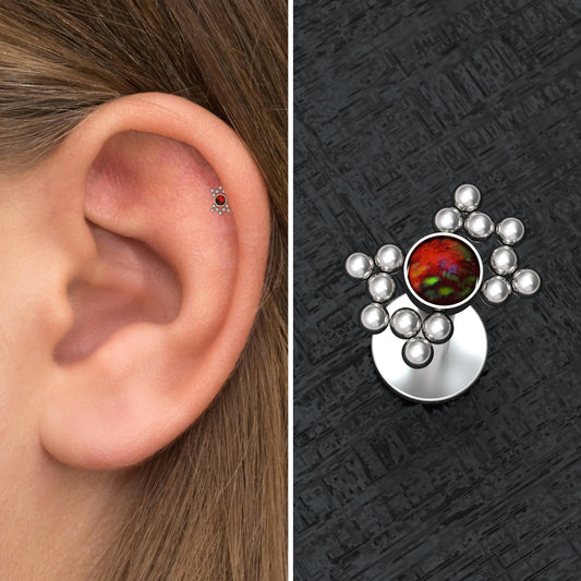 Surgical Steel Tragus Stud - TitaniumFashion