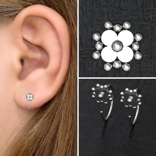 Open Hoop Earrings Surgical Steel - TitaniumFashion