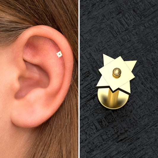 Tragus Piercing Surgical Steel - TitaniumFashion