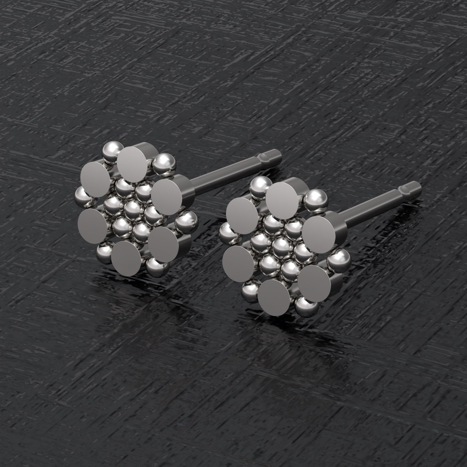 Small Stud Earrings - TitaniumFashion