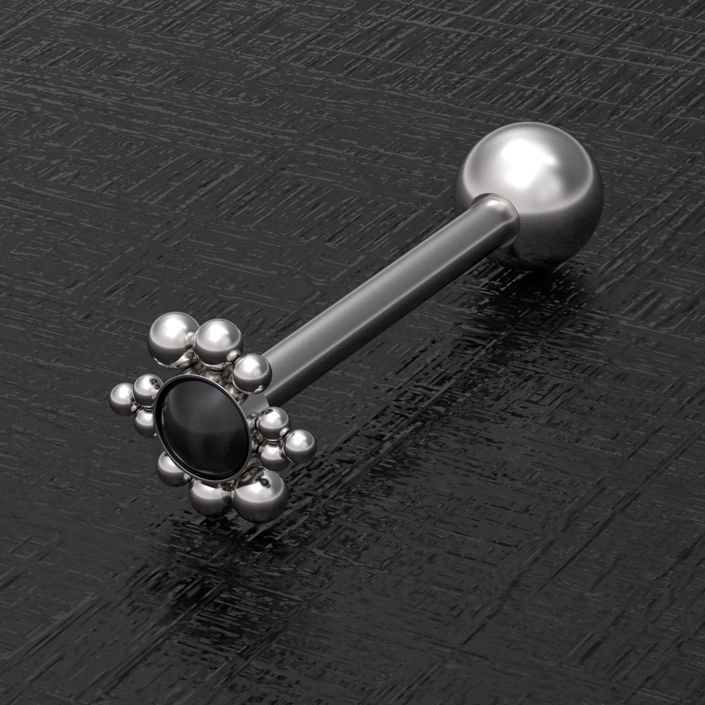 Tongue Barbell Earring Surgical Steel - TitaniumFashion