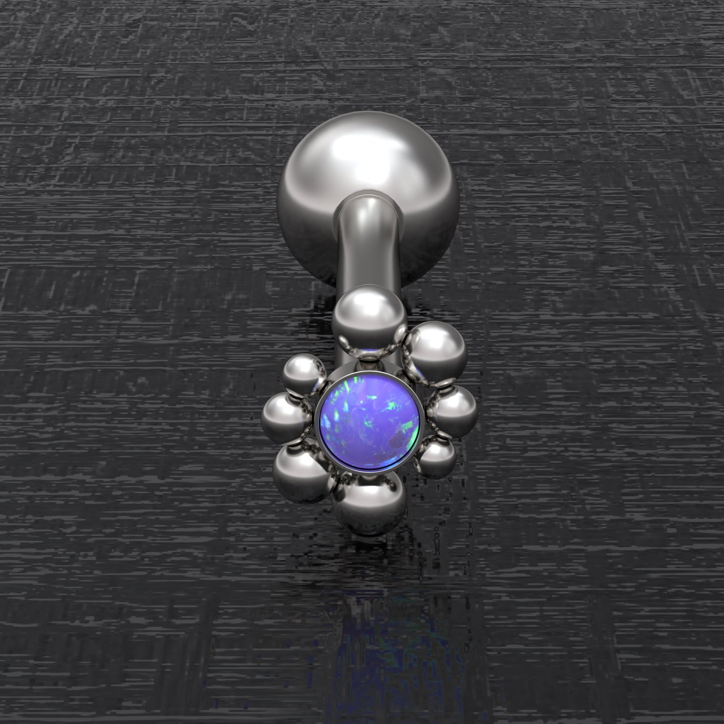 Opal Tongue Jewelry Surgical Steel - TitaniumFashion