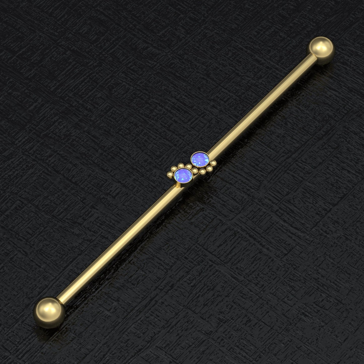 Surgical Steel Industrial Barbell 14g - TitaniumFashion