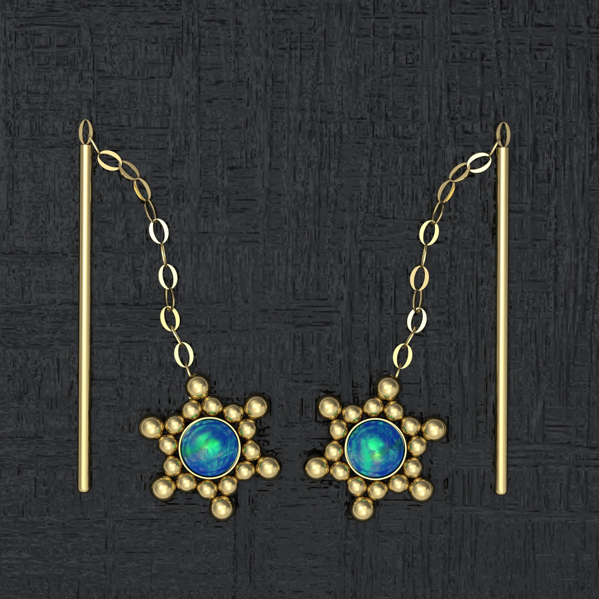 Opal Drop Earrings - TitaniumFashion