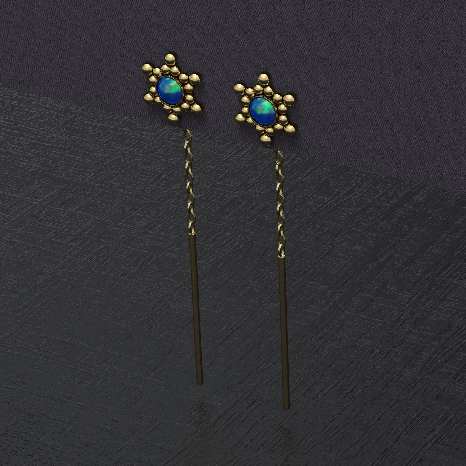 Opal Drop Earrings - TitaniumFashion