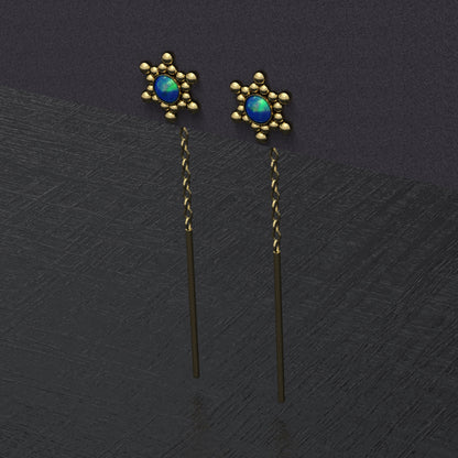 Opal Drop Earrings - TitaniumFashion