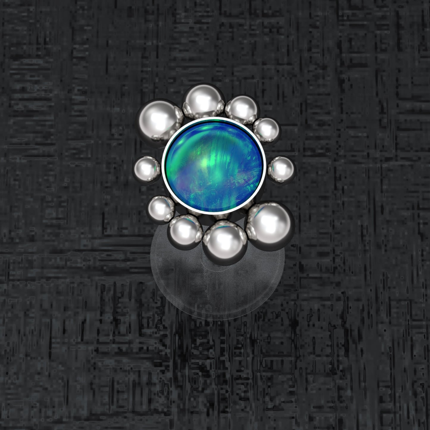 Bioflex Lip Ring Opal - TitaniumFashion