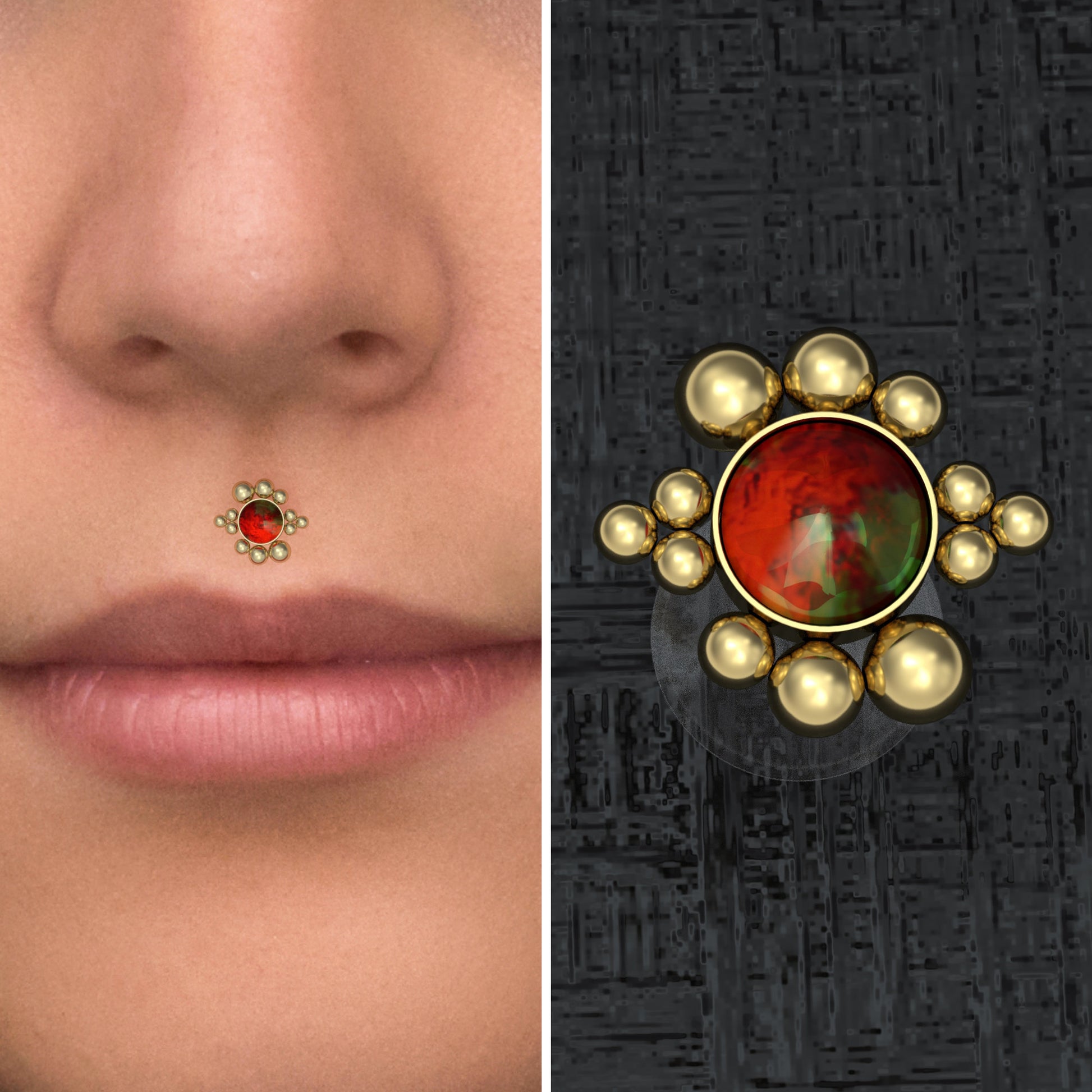 Opal Lip Labret - TitaniumFashion