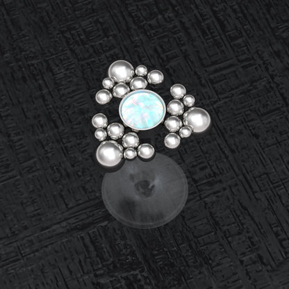 Opal Lip Piercing Bioflex - TitaniumFashion