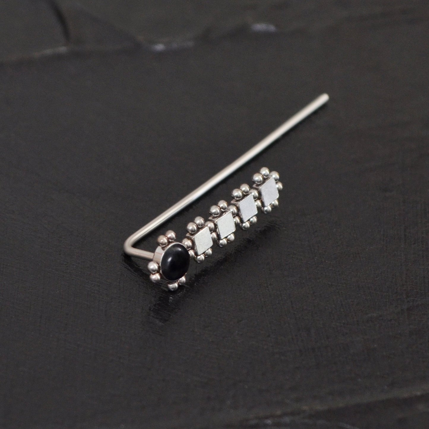 Ear Pin Earrings Surgical Steel - TitaniumFashion