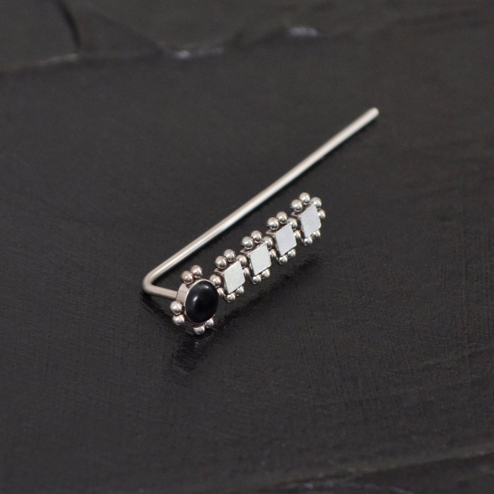 Ear Pin Earrings Surgical Steel - TitaniumFashion
