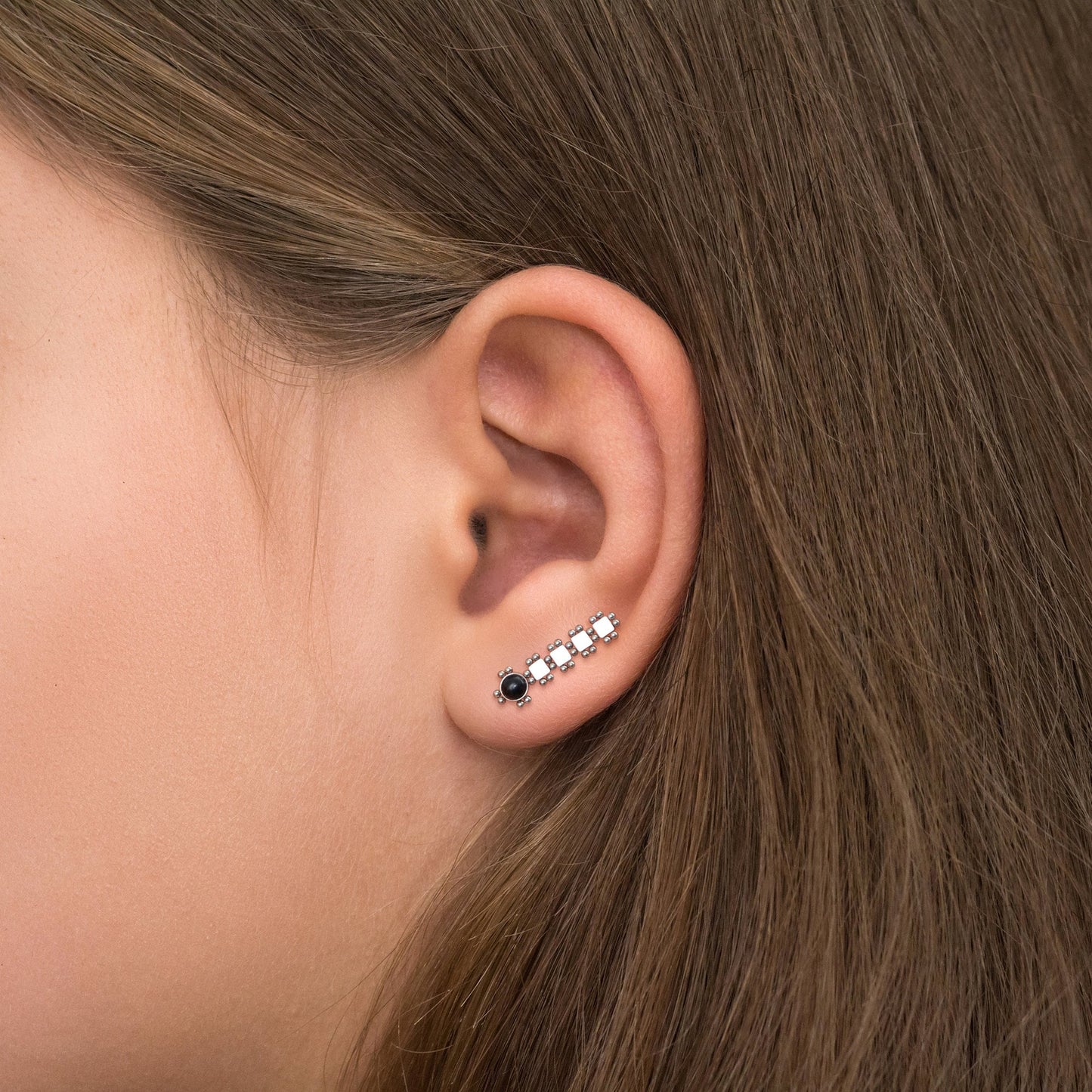 Ear Pin Earrings Surgical Steel - TitaniumFashion