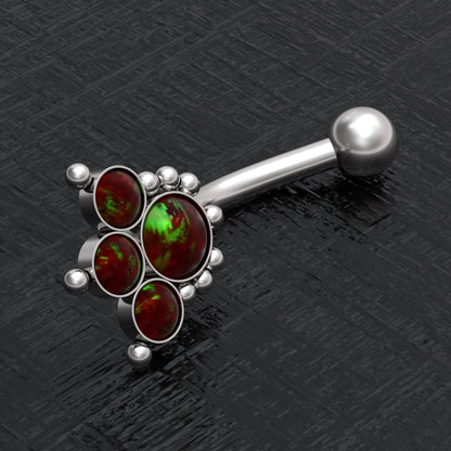 Opal Eyebrow Jewelry Surgical Steel - TitaniumFashion