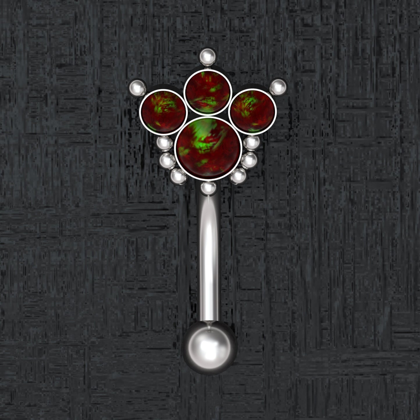 Opal Eyebrow Jewelry Surgical Steel - TitaniumFashion