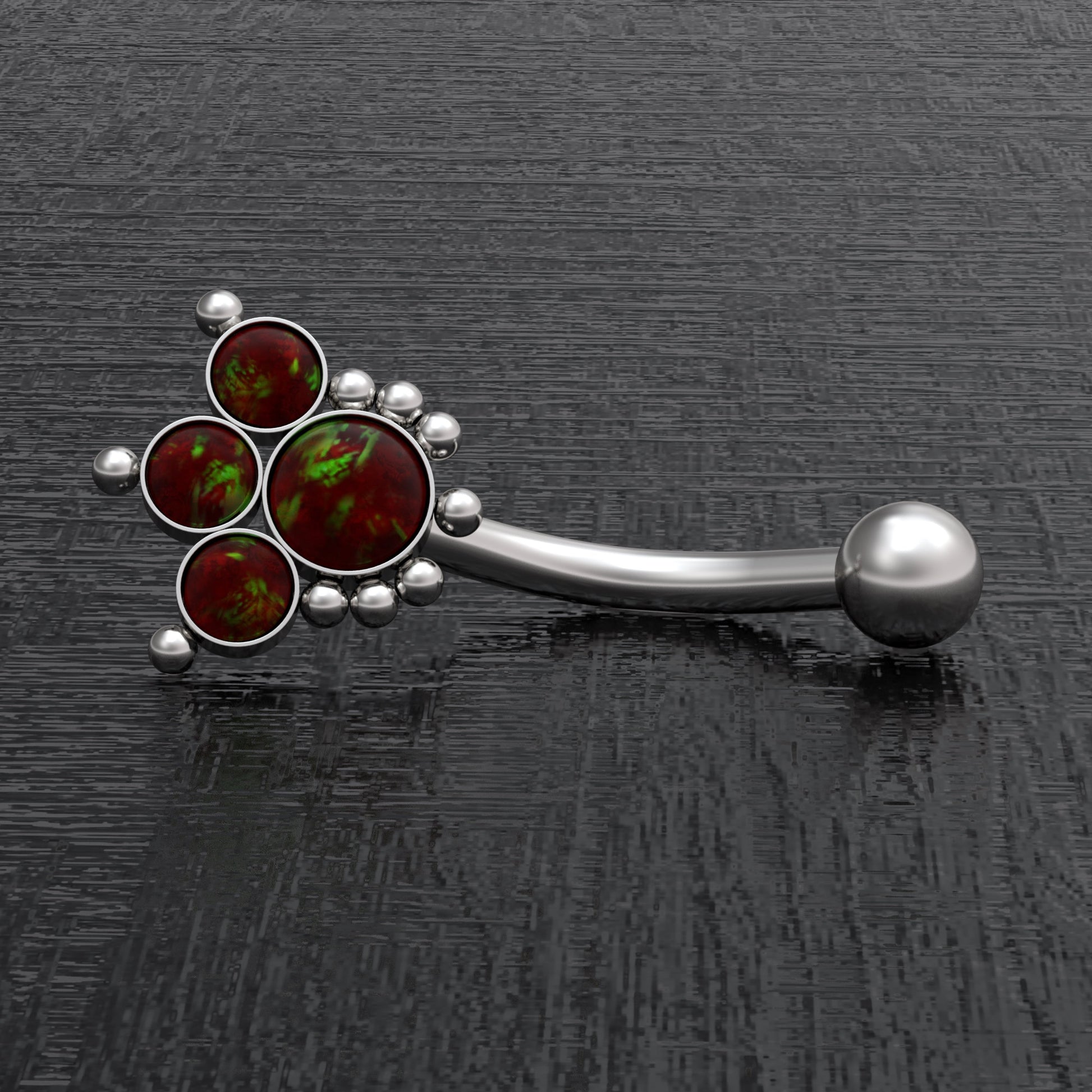 Opal Eyebrow Jewelry Surgical Steel - TitaniumFashion