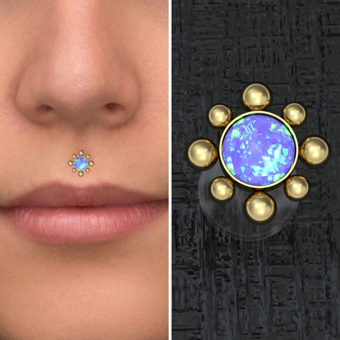 Opal Lip Labret Bioflex - TitaniumFashion