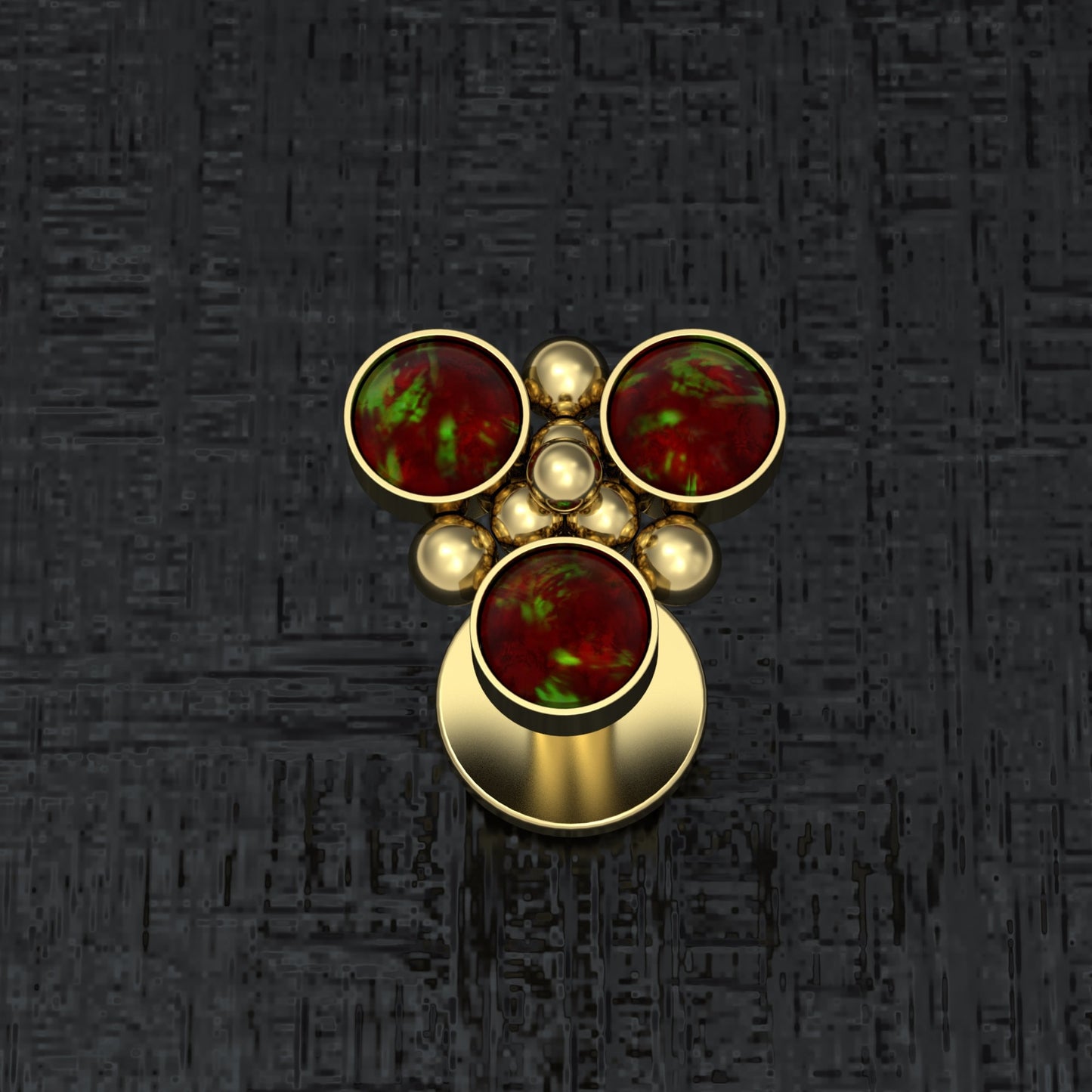 Surgical Steel Lip Ring Opal - TitaniumFashion