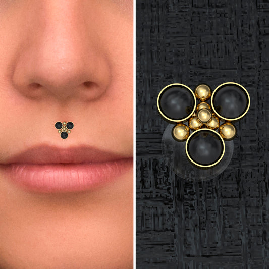 Onyx Lip Labret - TitaniumFashion