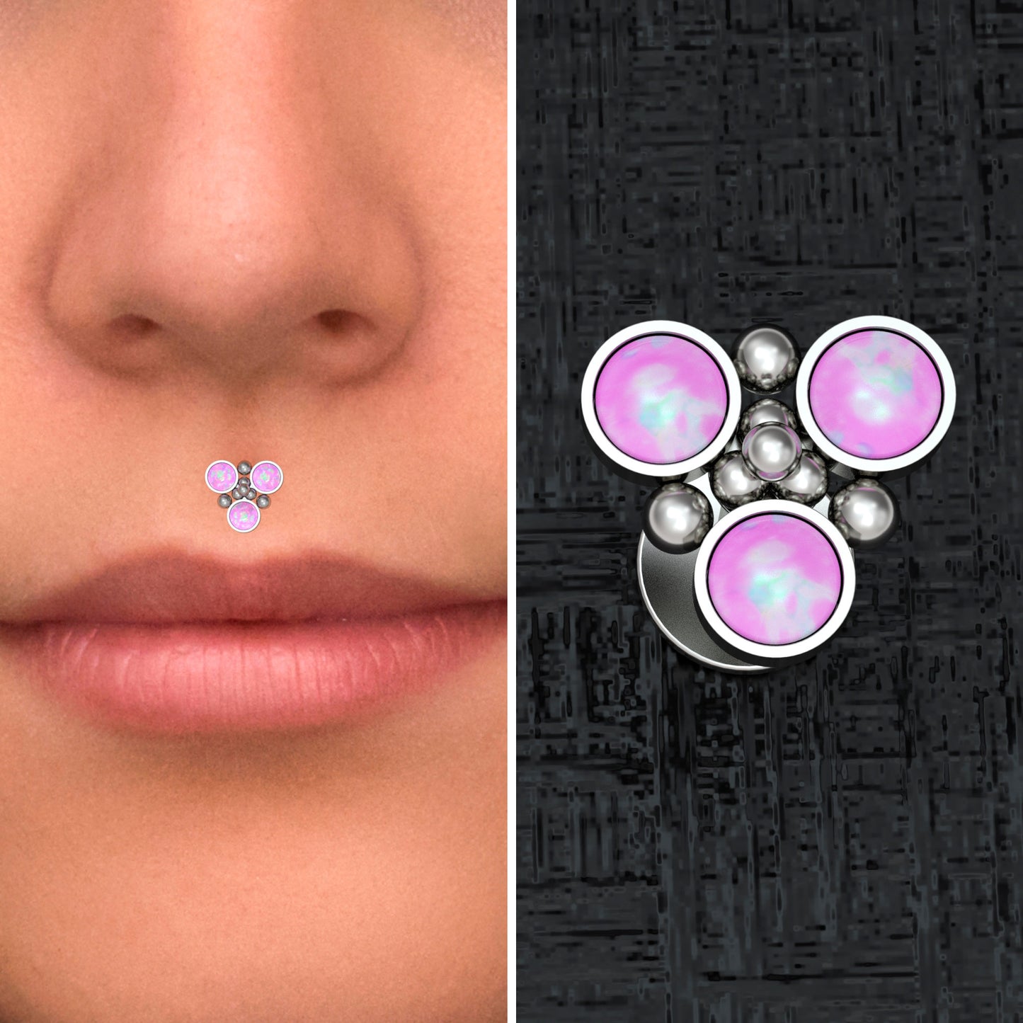 Opal Lip Labret Titanium - TitaniumFashion
