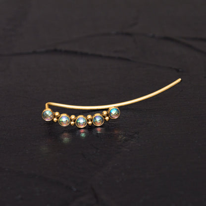 Surgical Steel Ear Crawler CZ - TitaniumFashion