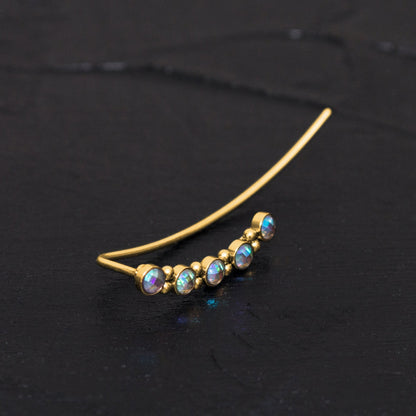 Surgical Steel Ear Crawler CZ - TitaniumFashion