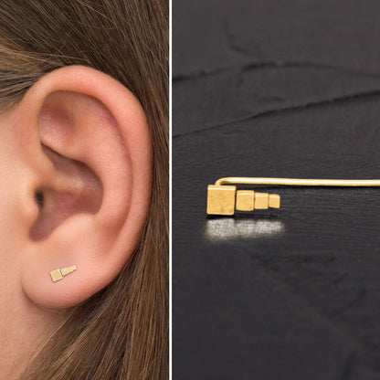 Up The Ear Earrings Surgical Steel - TitaniumFashion