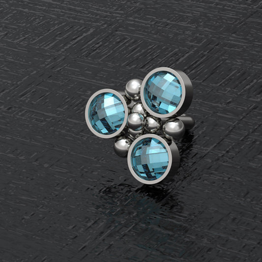 CZ Nose Stud Ring Titanium - TitaniumFashion