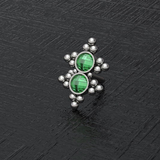 Titanium Nose Screw Stud CZ - TitaniumFashion