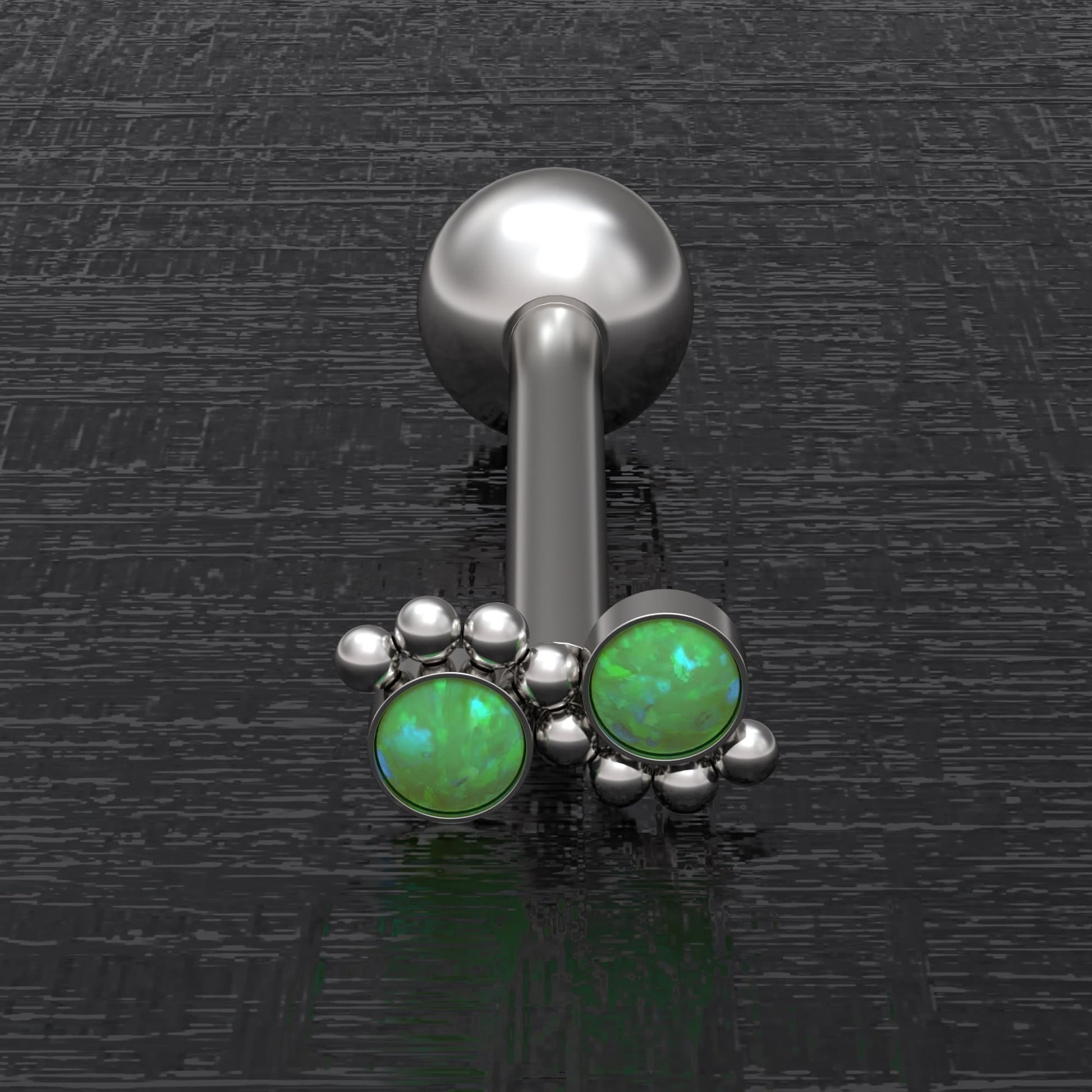 Tongue Ring Opal - TitaniumFashion