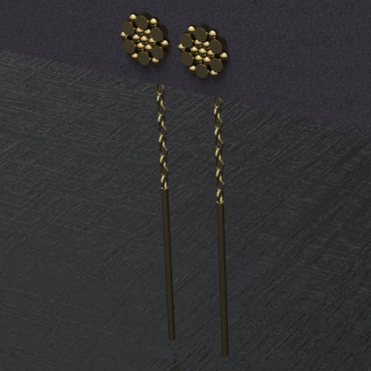 Dangle Chain Earrings Surgical Steel - TitaniumFashion