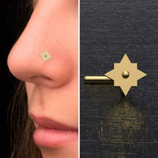 Nose Stud Ring Surgical Steel - TitaniumFashion