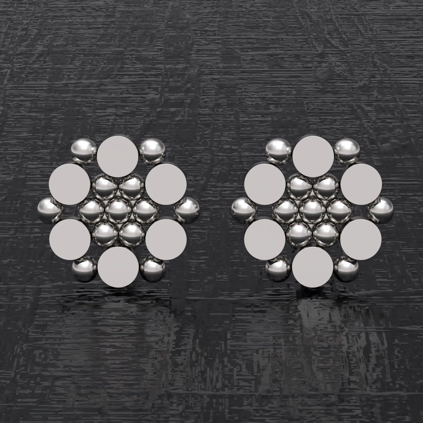 Small Stud Earrings - TitaniumFashion