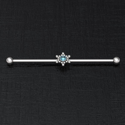 CZ Industrial Piercing 14g - TitaniumFashion