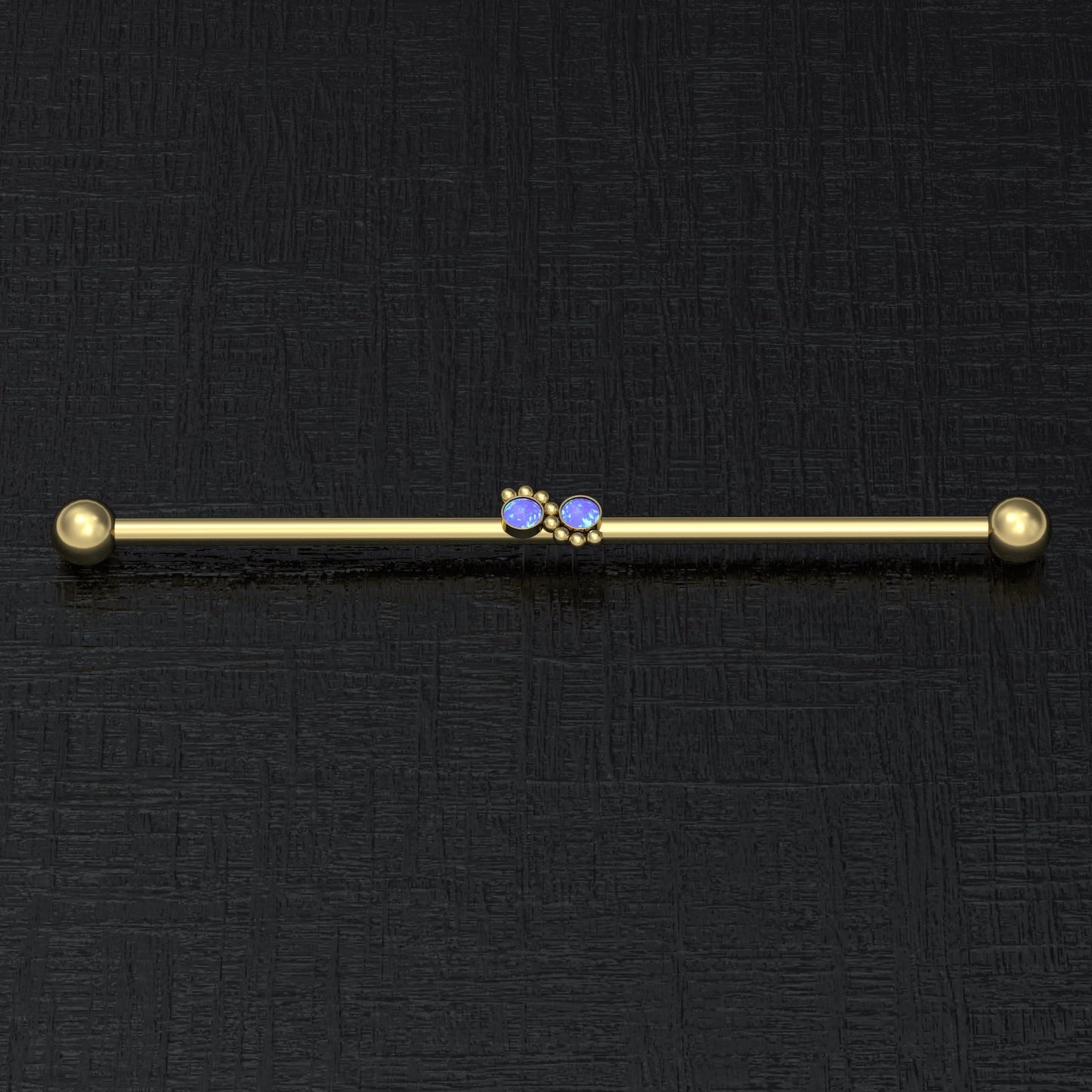 Surgical Steel Industrial Barbell 14g - TitaniumFashion