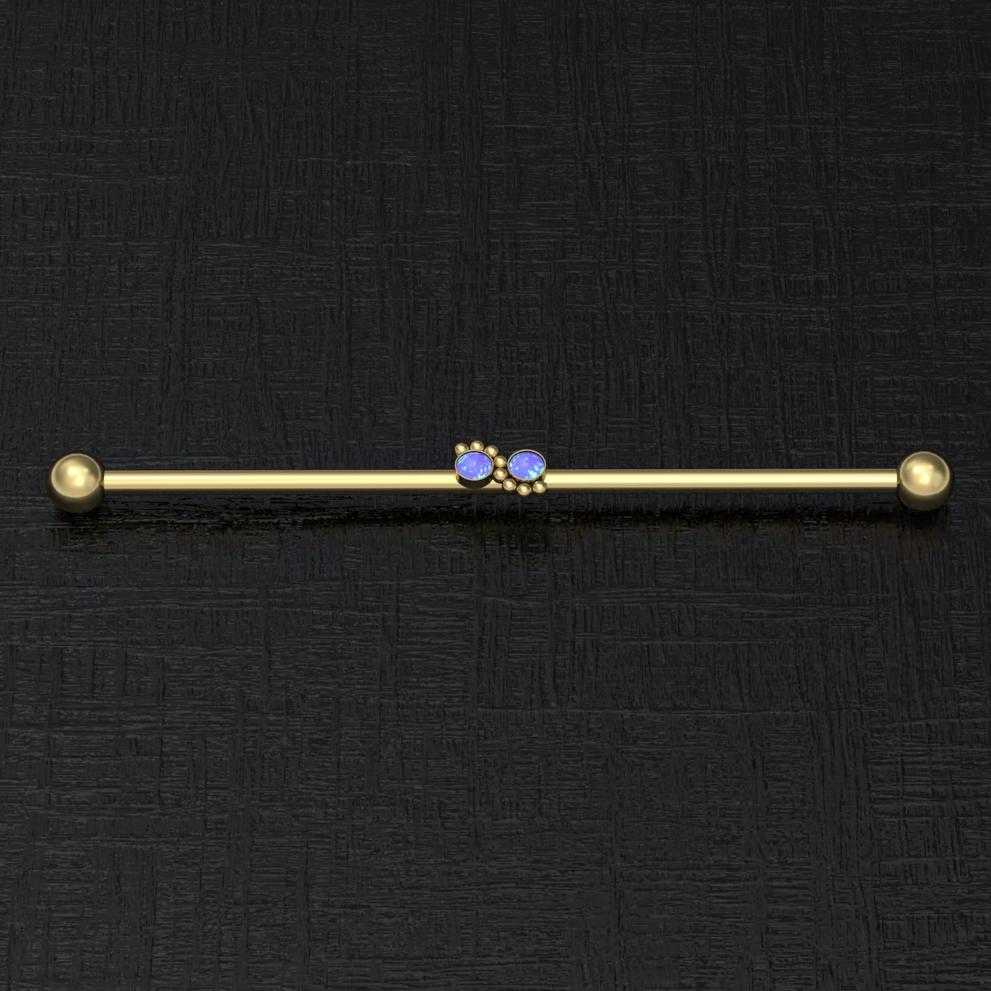 Surgical Steel Industrial Barbell 14g - TitaniumFashion