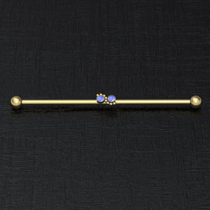 Surgical Steel Industrial Barbell 14g - TitaniumFashion