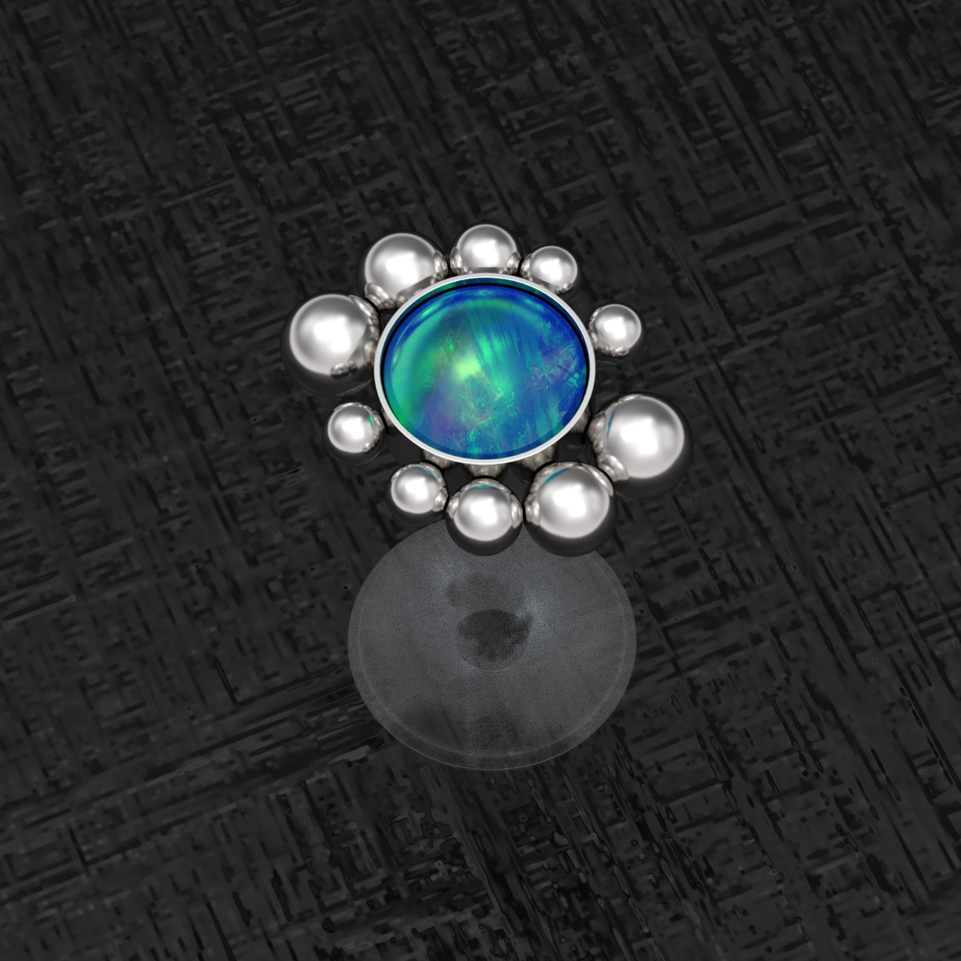 Bioflex Lip Ring Opal - TitaniumFashion