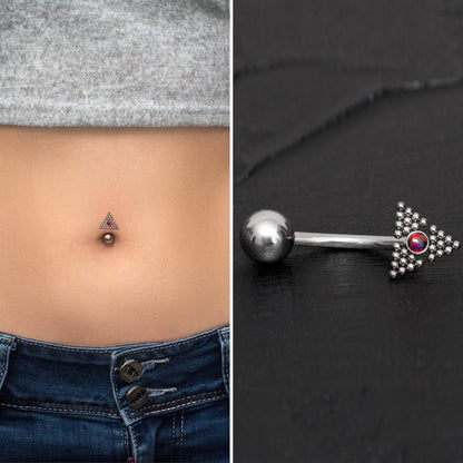 Titanium Belly Ring Opal - TitaniumFashion