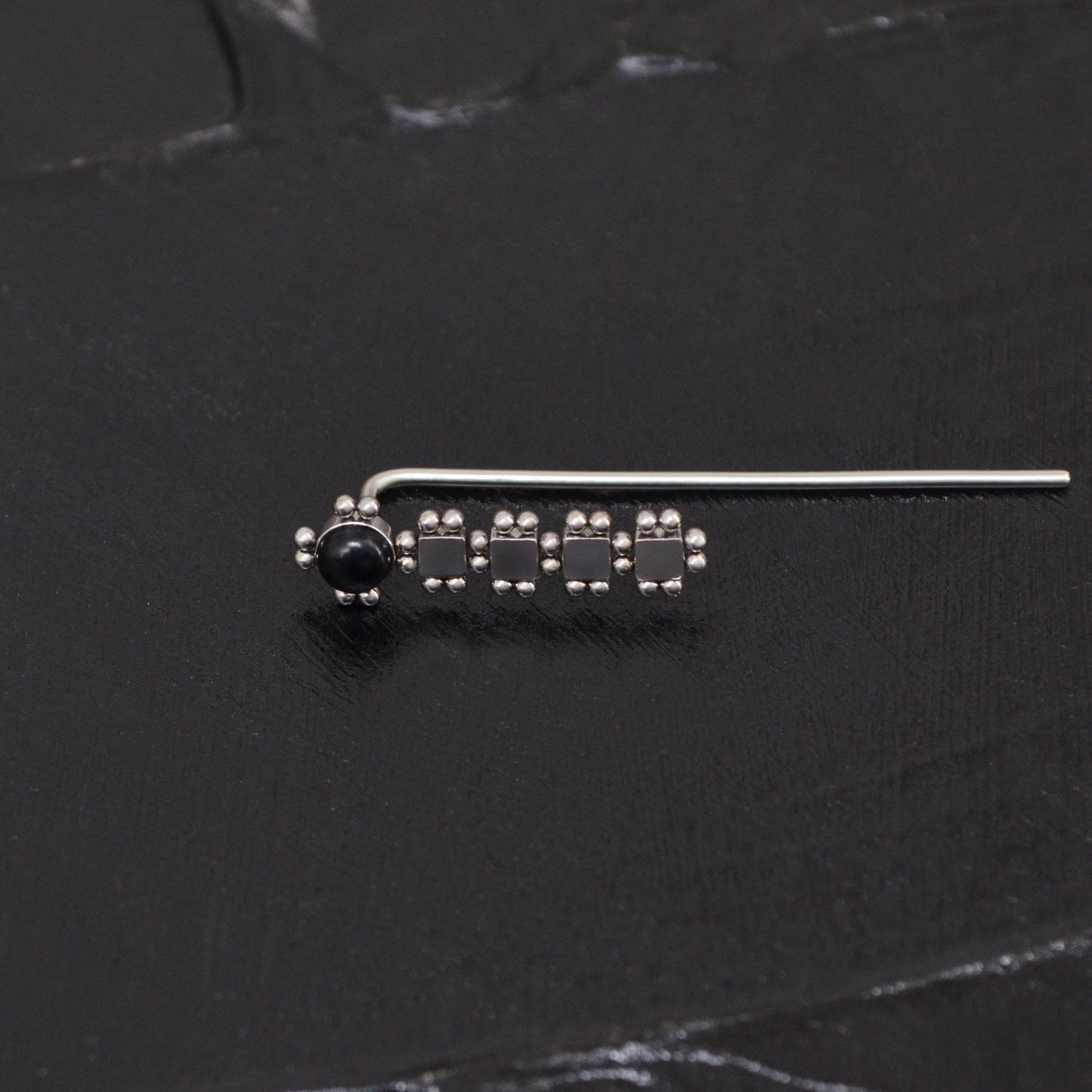 Ear Pin Earrings Surgical Steel - TitaniumFashion