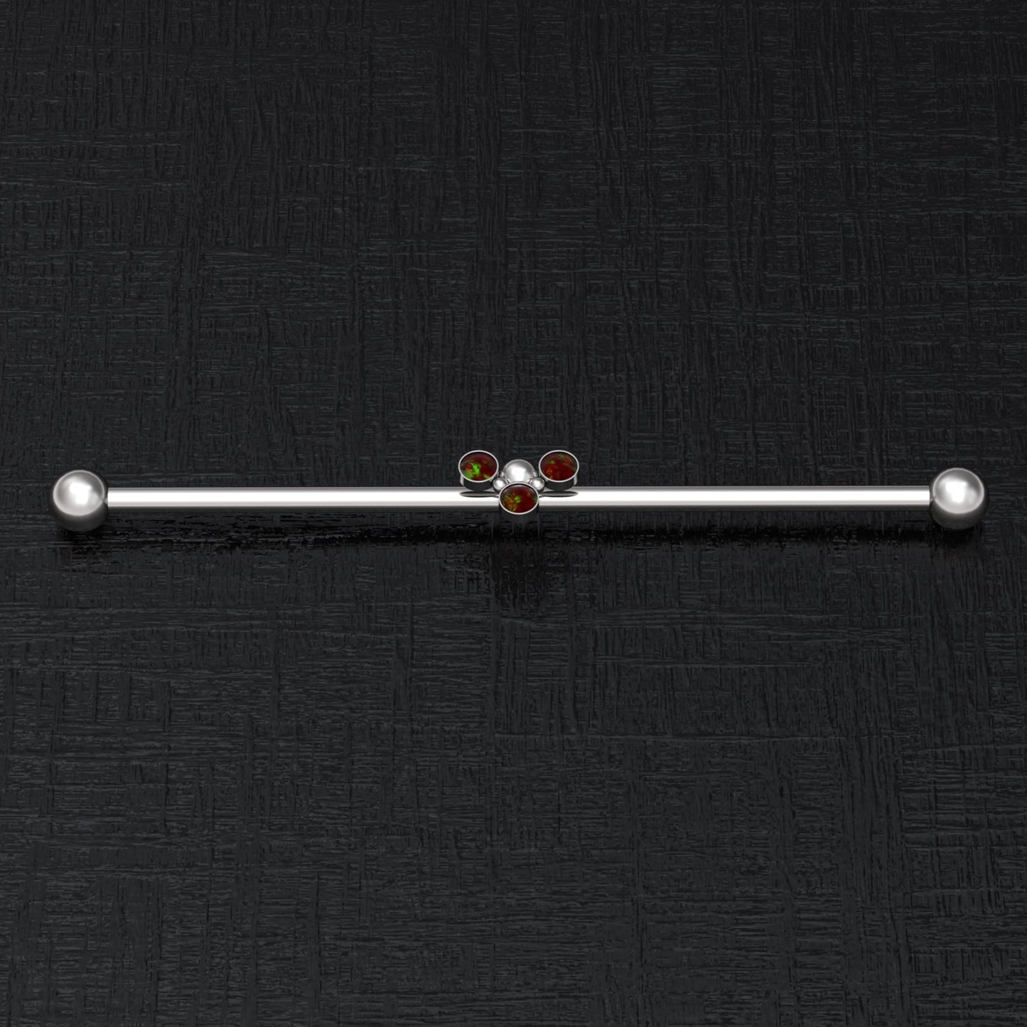 Surgical Steel Industrial Barbell 14g - TitaniumFashion