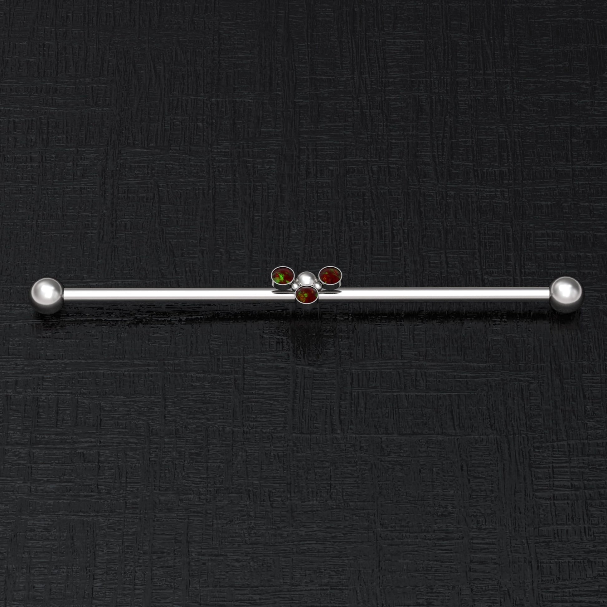 Surgical Steel Industrial Barbell 14g - TitaniumFashion