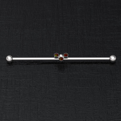 Surgical Steel Industrial Barbell 14g - TitaniumFashion