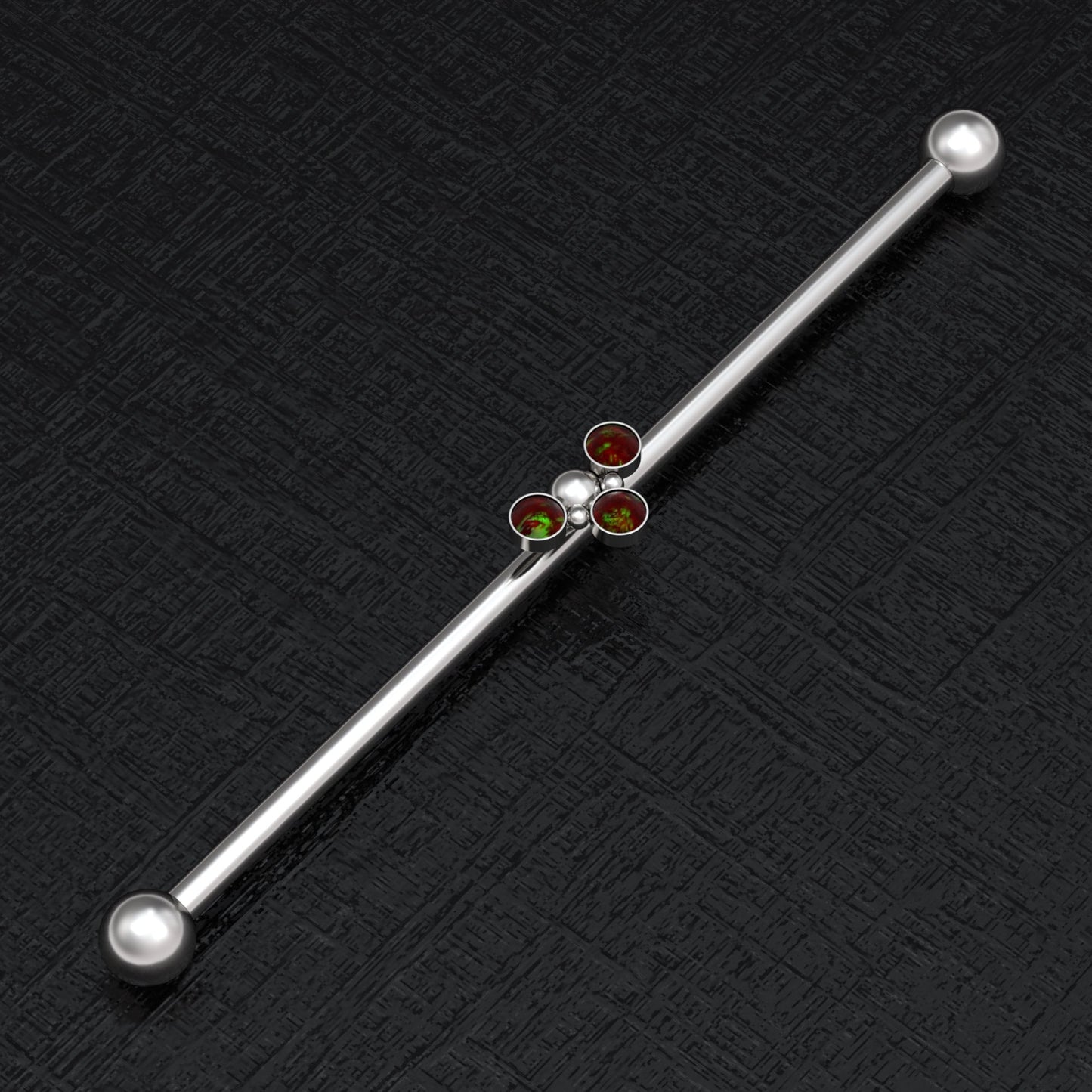 Surgical Steel Industrial Barbell 14g - TitaniumFashion