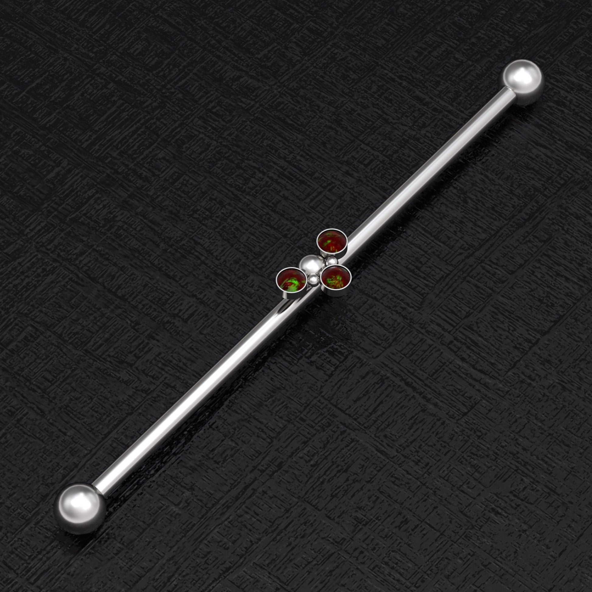 Surgical Steel Industrial Barbell 14g - TitaniumFashion