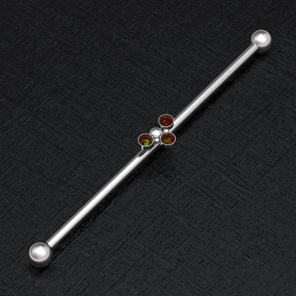 Surgical Steel Industrial Barbell 14g - TitaniumFashion