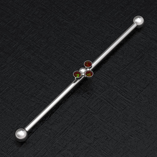 Surgical Steel Industrial Barbell 14g - TitaniumFashion