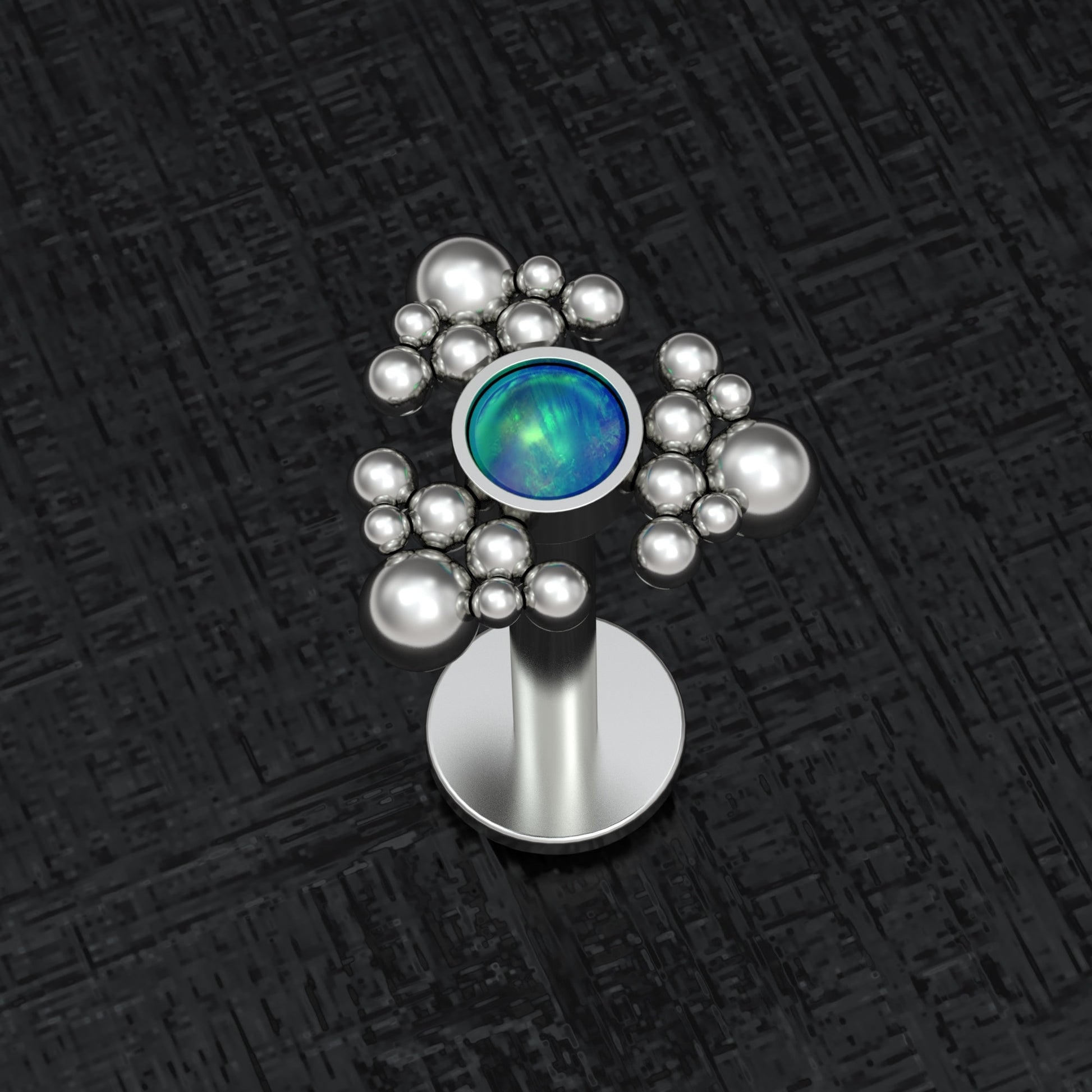 Medusa Lip Ring Titanium - TitaniumFashion